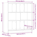 Boekenkast 97,5X29,5X100 Cm Bewerkt Hout Kleurig