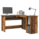 Hoekbureau 120X140X75 Cm Bewerkt Hout Artisanaal Eikenkleur