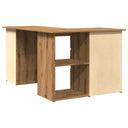 Hoekbureau 145X100X76 Cm Bewerkt Hout Artisanaal Eikenkleur