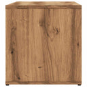 Tv-Meubel 80X34X35,5 Cm Bewerkt Hout Artisanaal Eikenkleur