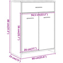 Badkamerkast 60X33X80 Cm Spaanplaat