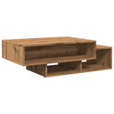 Salontafel 105X55X32 Cm Bewerkt Hout Artisanaal Eikenkleurig