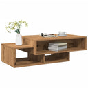 Salontafel 105X55X32 Cm Bewerkt Hout Artisanaal Eikenkleurig