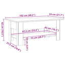 Salontafel 102X55X42 Cm Bewerkt Hout Kleurig