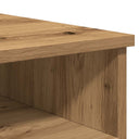 Tv-Meubel 80X35X36,5 Cm Bewerkt Hout Artisanaal Eikenkleur