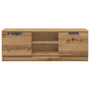 Tv-Meubel 102X35X36,5 Cm Bewerkt Hout Artisanaal Eikenkleur