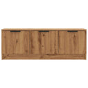 Tv-Meubel 102X35X36,5 Cm Bewerkt Hout Artisanaal Eikenkleur