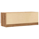 Tv-Meubel 102X35X36,5 Cm Bewerkt Hout Artisanaal Eikenkleur