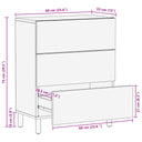 Dressoir 60X33X75 Cm Bewerkt Hout Zwart