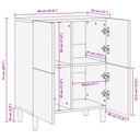 Dressoir 60X33X75 Cm Bewerkt Hout Zwart Wit