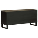 Tv-Meubel 100X33X46 Cm Massief Mangohout Zwart