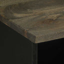 Tv-Meubel 100X33X46 Cm Massief Mangohout Zwart