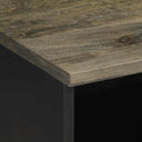 Tv-Meubel 100X33X46 Cm Massief Mangohout Zwart