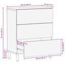 Dressoir 60X33X75 Cm Massief Mangohout Bruin