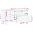 Tv-Meubel 80X33X46 Cm Massief Mangohout Bruin