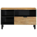 Tv-Meubel 80X33X46 Cm Massief Mangohout Bruin