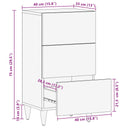 Dressoir 40X33X75 Cm Massief Mangohout