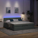 Bedframe Met Matras 180X200Cm Stof Kleurig