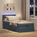 Ottoman Bed Met Matras En Led's 140X190Cm Fluweel