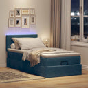 Ottoman Bed Met Matras En Led's 140X190Cm Fluweel