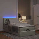 Ottoman Bed Met Matras En Led's 140X190Cm Fluweel