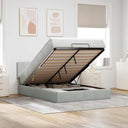 Ottoman Bed Met Matras En Led's 140X190Cm Fluweel