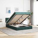 Ottoman Bed Met Matras En Led's 140X190Cm Fluweel