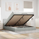 Ottoman Bed Met Matras En Led's 140X190Cm Fluweel