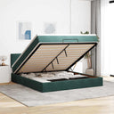 Ottoman Bed Met Matras En Led's 140X190Cm Fluweel