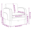 Fauteuil Met Armleuningen 54 Cm Kunstleer