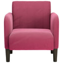 Fauteuil Met Armleuningen 54 Cm Fluweelrood