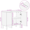 Wastafelkast 62X33X58 Cm Massief Mangohout Zwart