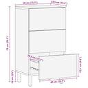 Dressoir 40X33,5X75 Cm Massief Ruw Mangohout