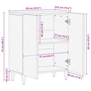 Dressoir 60X33,5X75 Cm Massief Mangohout