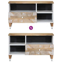 Tv-Meubel 80X33,5X46 Cm Massief Mangohout