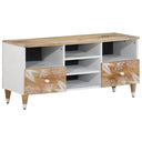 Tv-Meubel 100X33,5X46 Cm Massief Mangohout Crème