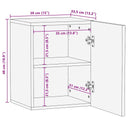 Badkamerwandkast 38X33,5X48 Cm Massief Mangohout