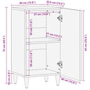 Dressoir 40X33,5X75 Cm Massief Mangohout