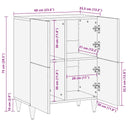 Dressoir 60X33,5X75 Cm Massief Mangohout