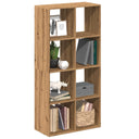 Boekenkast 102X29X143 Cm Bewerkt Hout Artisanaal Eikenkleur