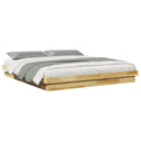 Bedframe Zonder Matras Massief Hout Eiken