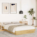 Bedframe Zonder Matras Massief Hout Eiken