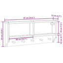 Wandkapstok Sandnes 87X12X35 Cm Massief Grenenhout