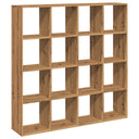 Boekenkast 102X29X143 Cm Bewerkt Hout Artisanaal Eikenkleur