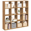 Boekenkast 102X29X143 Cm Bewerkt Hout Artisanaal Eikenkleur