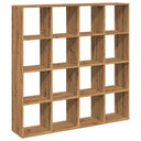 Boekenkast 102X29X143 Cm Bewerkt Hout Artisanaal Eikenkleur