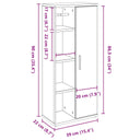 Badkamerkast Met Rolhouder 39X22X90 Cm Kleurig