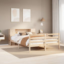 Bed Met Boekenkast Zonder Matras Massief Grenenhout