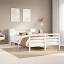 Bed Met Boekenkast Zonder Matras Massief Grenenhout