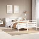 Bed Met Boekenkast Zonder Matras Massief Grenenhout